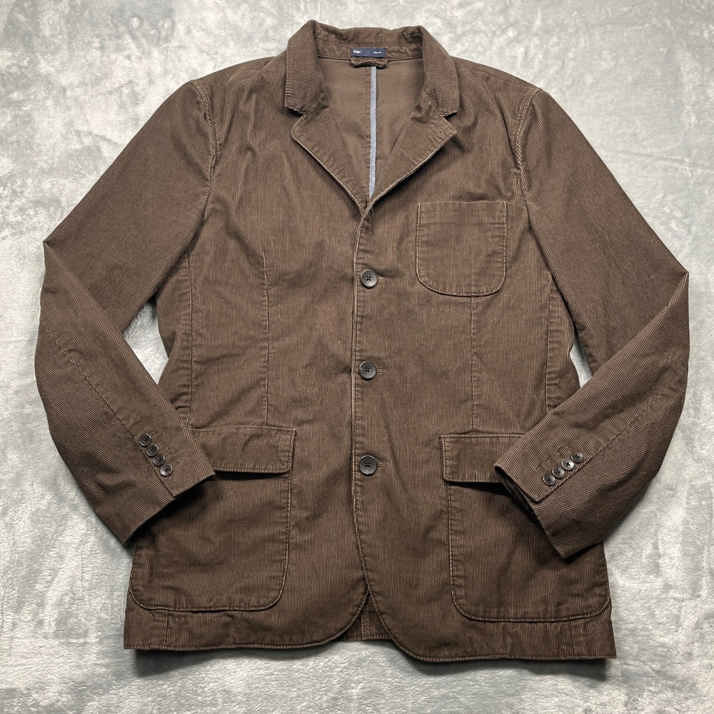 Gap Corduroy Blazer Mens Brown 3-Button Cotton Jacket Fall 2009 Large